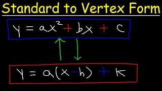 Standard Form to Vertex Form  Quadratic Equations [upl. by Rufe821]