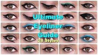 28 Eyeliner Tutorials  Ultimate Eyeliner Guide [upl. by Eisserc153]