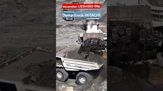 BIG Dump truck amp Giant Excavator dumptruck excavator [upl. by Ahsiena780]