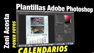 BAJAR Plantilla Calendario Diciembre 2016 Adobe Photoshop [upl. by Banebrudge]