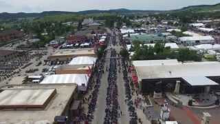 2015 Sturgis Motorcycle Rally 4K Drone Footage from Above [upl. by Ahens]