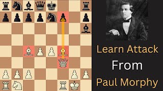 Checkmate in 12 with 2 Sacrifices  Ghulam Kassim Gambit  Paul Morphy chess game [upl. by Leasia]