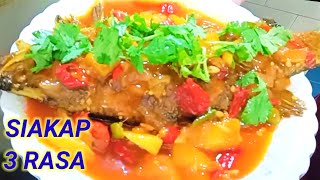 Resep Ikan Siakap Tiga Rasa  Paling Mudah Dan Enak  threeflavor fish sauce recipe [upl. by Jablon]