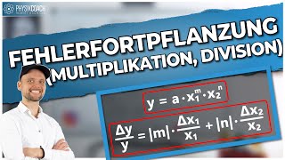 Fehlerfortpflanzung Multiplikation Division  Fehlerrechnung [upl. by Ailak134]