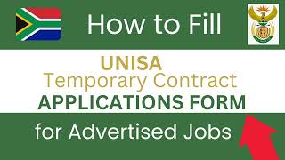 UNISA  𝙅𝙤𝙗 𝘼𝙥𝙥𝙡𝙞𝙘𝙖𝙩𝙞𝙤𝙣 𝙁𝙤𝙧𝙢  Download Applications Forms below  UNISA Jobs Temporary Contract [upl. by Ainniz]