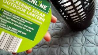 Gardenline flickering solar outdoor led lantern [upl. by Orv]