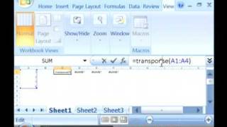 Computer Tech Lessons  How to Transpose a Data Array in Microsoft Excel [upl. by Joannes]