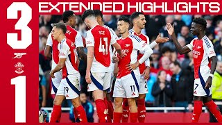 HAVERTZ SAKA amp MARTINELLI GOALS ❤️  EXTENDED HIGHLIGHTS  Arsenal vs Southampton 31  PL [upl. by Ellimaj]