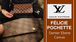 FÉLICIE POCHETTE  LOUIS VUITTON  DAMIER EBENE CANVAS  BAG REVIEW  IS IT WORTH BUYING [upl. by Garnett]