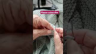 Folded Hem Neck Sewing knitting [upl. by Schuman]