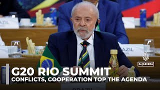 G20 Summit in Brazil Global conflicts cooperation top the agenda in Rio [upl. by Bick890]