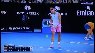 R NADAL VS M CILIC  Australia Open 2018  Quarter Final [upl. by Wald]