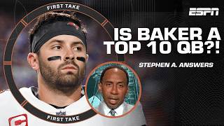 Stephen A and Shannon Sharpe AGREE Baker Mayfield is a Top 🔟 QB right now  First Take [upl. by Inoj]