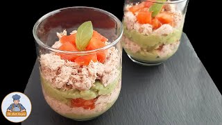 Verrine avocat au thon et tomate  Recette simple et rapide [upl. by Muhcon92]