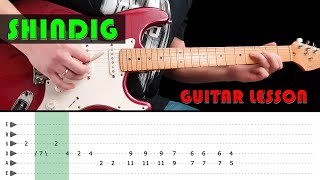 SHINDIG  Guitar lesson with tabs  The Shadows [upl. by Myrt]