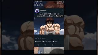 Baki hanma strong 💪man kadhi dhoop me short bakihanma anime [upl. by Merkley]