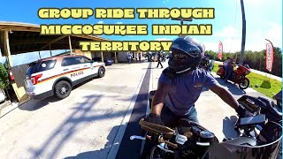 Motorcycle Group Trip Through Miccosukee Indian Territory  Everglades City FL [upl. by Jaehne]