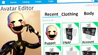 MAKING FNAF PUPPET a ROBLOX ACCOUNT Five Nights At Freddys [upl. by Ardnovahs]