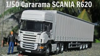 Cararama  150 Scania R620  3 axle Curtain Side Trailer  Oxford DieCast [upl. by Nebur]