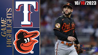 Rangers vs Orioles ALDS GAME HIGHLIGHTS Play Offs Oct 10 2023 MLB Highlights MLB Postseason 2023 [upl. by Amii58]