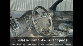 MercedesBenz E420 V8 Combi Avantgarde  Aut  Youngtimer  279pk  146000km  Uniek [upl. by Llerrahs52]