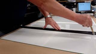 PROFESSIONAL PICTURE FRAMER SHOWS HIS SKILL OF CUTTING SHEET GLASS PERFECTLY [upl. by Sluiter840]