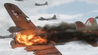 HELL Over Germany Colour RARE Footage of B17s VS Luftwaffe [upl. by Herv]