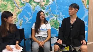 Yusra Mardini intervew 【guest：MIYAVI by unhcr FB】 [upl. by Skillern]