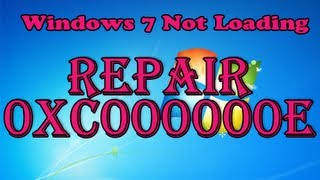 Windows 7 not loading  Repair 0xc000000e problem error [upl. by Tallia705]