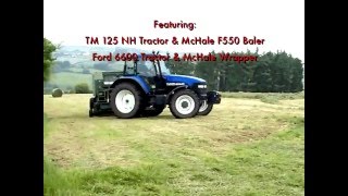 TM 125 Tractor McHale Baler Ford 6600 McHale Wrapperavi [upl. by Sebbie]