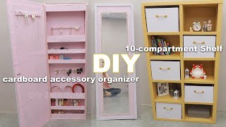 DIY 10compartment Shelf and Accessory Organizer from Cardboard [upl. by Quickman196]