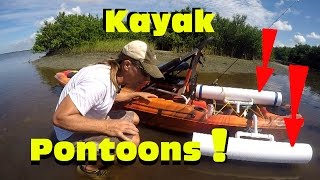 Kayak Giveaway Part 6 Attaching the Pontoons [upl. by Dnomayd]