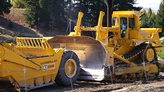 Early model Caterpillar CAT D10 Bulldozer Working in Wanaka [upl. by Redla]