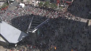 Crowd runs away from Eaton Centre after reports of shooting [upl. by Herwick]