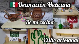 decoracion Mexicana de mi cocina estilo artesanal acompañame fiestamexicana manualidades [upl. by Schoenburg]