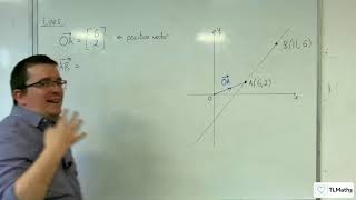 ALevel Further Maths F101 Lines Introducing the Vector Equation of a Line [upl. by Denni]