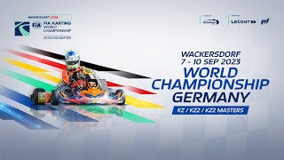 FIA Karting World Championship 2023 KZKZ2KZ2 Masters Friday [upl. by Avram]