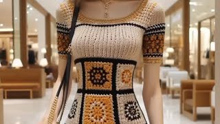 crochet shorts frock blousehow to crochet new sweater design crochethandmade [upl. by Stanley]