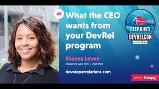 What the CEO needs from DevRel [upl. by Lachman]