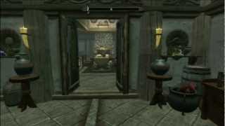 Skyrim Hearthfire  Lakeview Manor Completed amp Fully Furnished  3 Wings amp Cellar [upl. by Lleon]