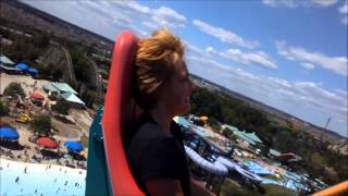 Canadas Wonderland Roller Coaster  The Behemoth  July 25 2013 [upl. by Palgrave]