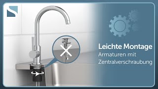 SCHÜTTE Montagevideo Spültischarmatur mit Zentralverschraubung [upl. by Nannaihr]