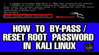 How To Bypass Root Password In Kali Linux [upl. by Enelia]