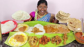 6x Chappathi 7x Idiyappam 2x Egg Dhosa With Country Chicken Curry With Chicken 65 Eating Challenge [upl. by Piwowar]