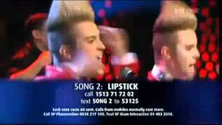 Eurovision 2011  Ireland  Jedward  Lipstick [upl. by Ecnarrot]