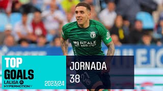 TOP GOLES Jornada 38 LALIGA Hypermotion 20232024 [upl. by Pulsifer]