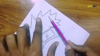 how to draw Kakashi Hatake  How to draw anime step by step  Easy drawing ideas for beginners [upl. by Perzan634]