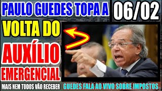 PAULO GUEDES VAI TOPAR EM PRORROGAR O AUXÍLIO EMERGENCIAL COM ESSE PONTO GUEDES FALA AO VIVO [upl. by Qerat]