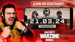 ¡FECHA OFICIAL de LANZAMIENTO de WARZONE MOBILE y COMO PREREGISTRARSE [upl. by Ennayd]