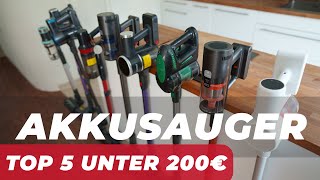 AKKUSAUGER unter 200â‚¬ im TEST 2023 SKANDAL aufgedeckt  TOP 5 beste Akkustaubsauger [upl. by Dilan]